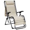 vidaXL Chaise pliable de terrasse Textil&egrave;ne Cr&egrave;me