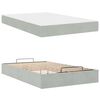 vidaXL Cadre de lit avec matelas avec matelas 2 pcs Gris clair Velours
