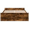 vidaXL Cadre de lit avec tiroirs sans matelas ch&ecirc;ne fum&eacute; 140x190 cm
