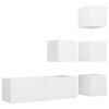 vidaXL Ensemble de meuble TV 5 pcs Blanc Bois d'ing&eacute;nierie