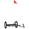 vidaXL Remorque de v&eacute;lo noir 126x63x34 cm fer