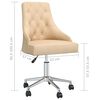 vidaXL Chaise pivotante de bureau Cr&egrave;me Tissu
