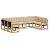 vidaXL Ensemble de canap&eacute;s d'ext&eacute;rieur 9 pc Blanc et Beige