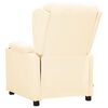 vidaXL Fauteuil Cr&egrave;me Similicuir
