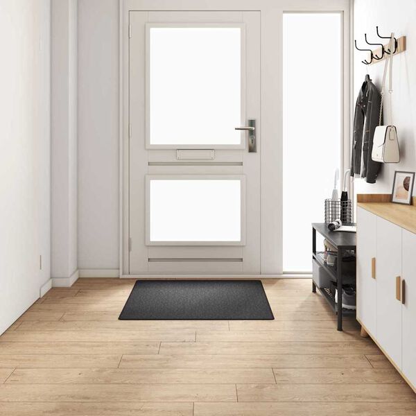 vidaXL Tapis Couloir Gris fonc&eacute; 100 x 100 cm 100% Polypropyl&egrave;ne