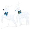 vidaXL Rennes LED 2 pc Blanc Froid 45 x 19 x 65 cm tissu