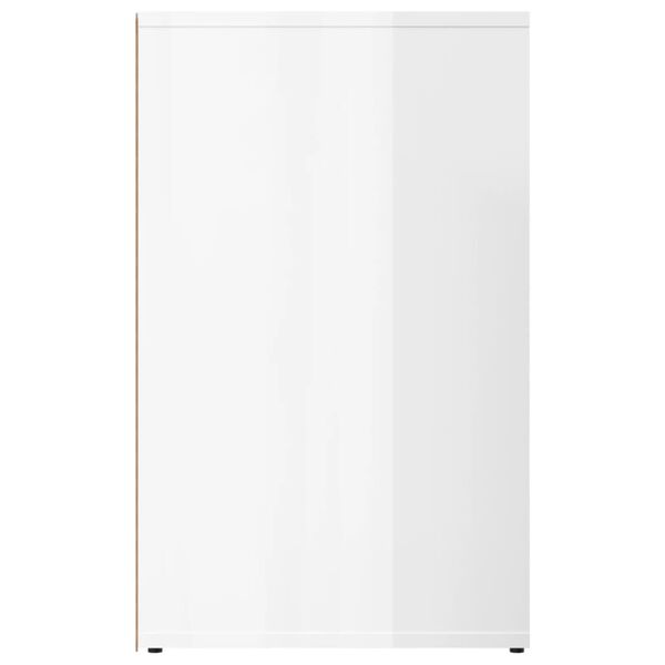 vidaXL Armoire de dressing Blanc brillant 80x40x65cm Bois d'ing&eacute;nierie