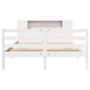 vidaXL Lit biblioth&egrave;que sans matelas blanc 150x200 cm bois pin massif
