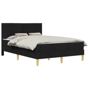 vidaXL Cadre de lit Noir 120 x 190 cm Polyester