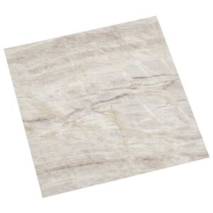 vidaXL Planches de sol Marron et beige 5,11 m&sup2; 55 pi&egrave;ces PVC