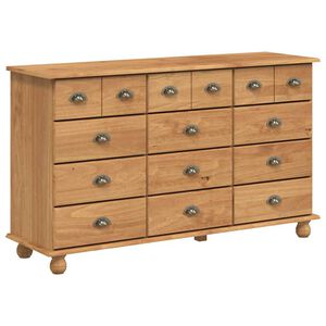 vidaXL Commode ASKIM Marron 79 x 40 x 133,5 cm Bois de pin massif