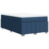 vidaXL Sommier &agrave; lattes de lit avec matelas bleu 120x190 cm tissu