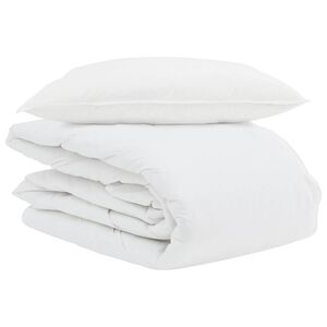 vidaXL Duvet d'&eacute;t&eacute; simple avec oreiller 2 pcs Blanc Down Feather