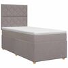 vidaXL Lit boxspring avec matelas Taupe 80 x 200 cm Tissu