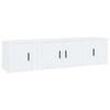 vidaXL Ensemble de meubles TV 3 pcs Blanc Bois d'ing&eacute;nierie