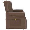 vidaXL Fauteuil de massage inclinable 3 places marron brillant