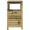 vidaXL Table de rempotage avec &eacute;tag&egrave;res bois de pin impr&eacute;gn&eacute;
