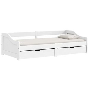 vidaXL Lit de jour avec 2 tiroirs sans matelas IRUN blanc 90x200 cm