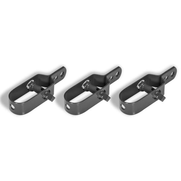 vidaXL Tendeur de fil clôture à mailles losangées 3 pcs 100 mm gris
