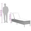 vidaXL Ensemble de chaises longues avec coussins 3 pcs gris poly rotin
