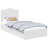 vidaXL Lit de Rangement R&eacute;glable Blanc 90 x 190 cm Bois d'ing&eacute;nierie