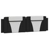 vidaXL Lit Viana avec matelas noir et blanc 180x200 cm similicuir
