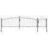 vidaXL Porte de Jardin WOERDEN 150 x 500 cm Acier Gris Verrouillable