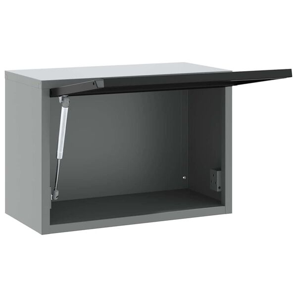 vidaXL Cabinet &agrave; Outils avec stockage Noir et gris 50 x 25 x 35 cm