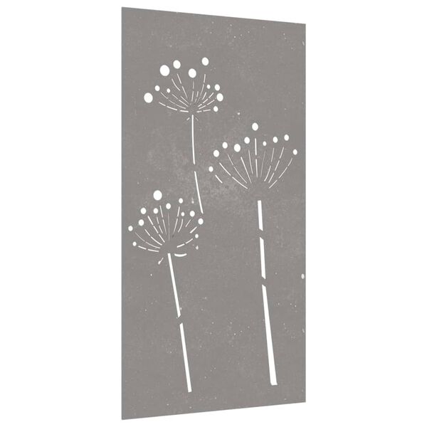 vidaXL D&eacute;coration murale jardin 105x55 cm acier corten design de fleur