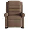 vidaXL Fauteuil inclinable &eacute;lectrique marron tissu