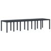 vidaXL Table de jardin pour repas Anthracite 350 x 100 x 73 cm