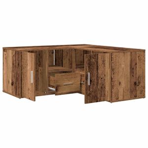 vidaXL Armoire d'angle vieux bois 160x40x45 cm bois d'ing&eacute;nierie