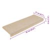 vidaXL Tapis d'escalier autocollants 15 pcs 65x21x4 cm Berber