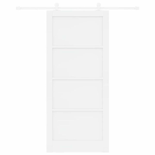 vidaXL Porte coulissante ORKDAL Blanc 93 x 211 cm Pin massif