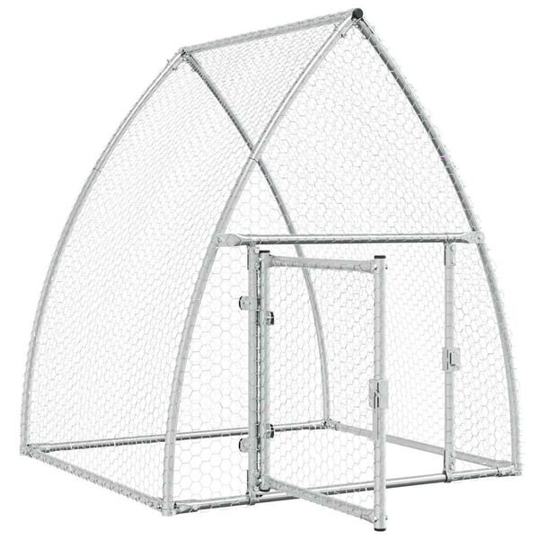 vidaXL Cage pour poules argenté 100x105x120 cm acier galvanisé