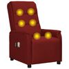 vidaXL Fauteuil de massage &eacute;lectrique Rouge bordeaux Similicuir