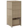 vidaXL Armoire de rangement de jardin beige 50x55x115cm résine tressée