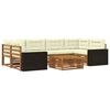 vidaXL Ensemble de canap&eacute;s d'ext&eacute;rieur 7 pc Naturel et Cr&egrave;me Polyester