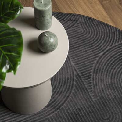 vidaXL Tapis IZA poils courts style scandinave anthracite Ø 160 cm