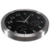 Perel Horloge murale 35,5 cm Noir et argent&eacute;