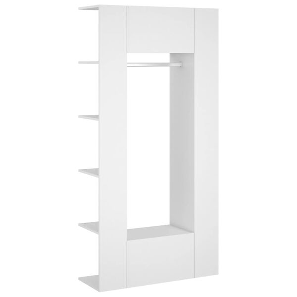vidaXL Armoires de couloir 2 pcs blanc Bois d'ing&eacute;nierie