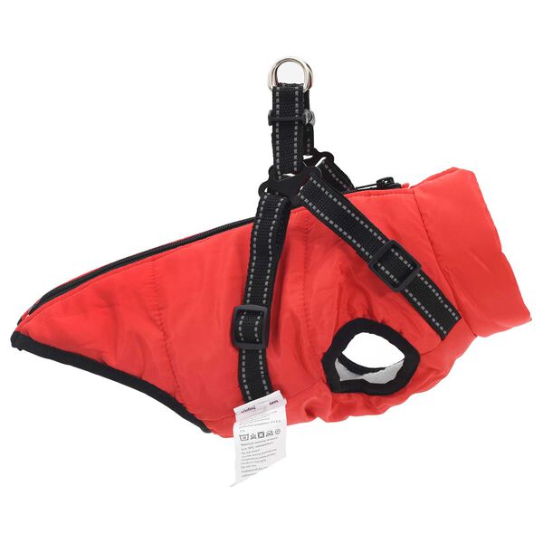 vidaXL Manteau pour chien Rouge L40 Fleece et Polyester