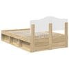 vidaXL Cadre de lit Sonoma 120 x 200 cm Bois de pin massif
