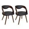 vidaXL Chaises &agrave; manger lot de 2 marron similicuir