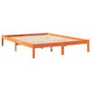 vidaXL Lit bibliothèque sans matelas cire marron 140x190 cm pin massif