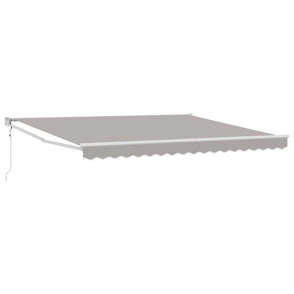 vidaXL Auvent R&eacute;tractable Gris clair 400 &times; 300 cm Tissu et acier