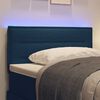 vidaXL T&ecirc;te de lit LED avec des lumi&egrave;res &agrave; LED Bleu 90 cm Polyester