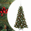 vidaXL Sapin de No&euml;l artificiel avec boules 150 cm 150 LED Blanc chaud