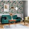 DUTCH WALLCOVERINGS Papier peint Lush Tropical Rose et bleu
