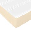 vidaXL Sommier &agrave; lattes de lit avec matelas Cr&egrave;me 100x200 cm Tissu
